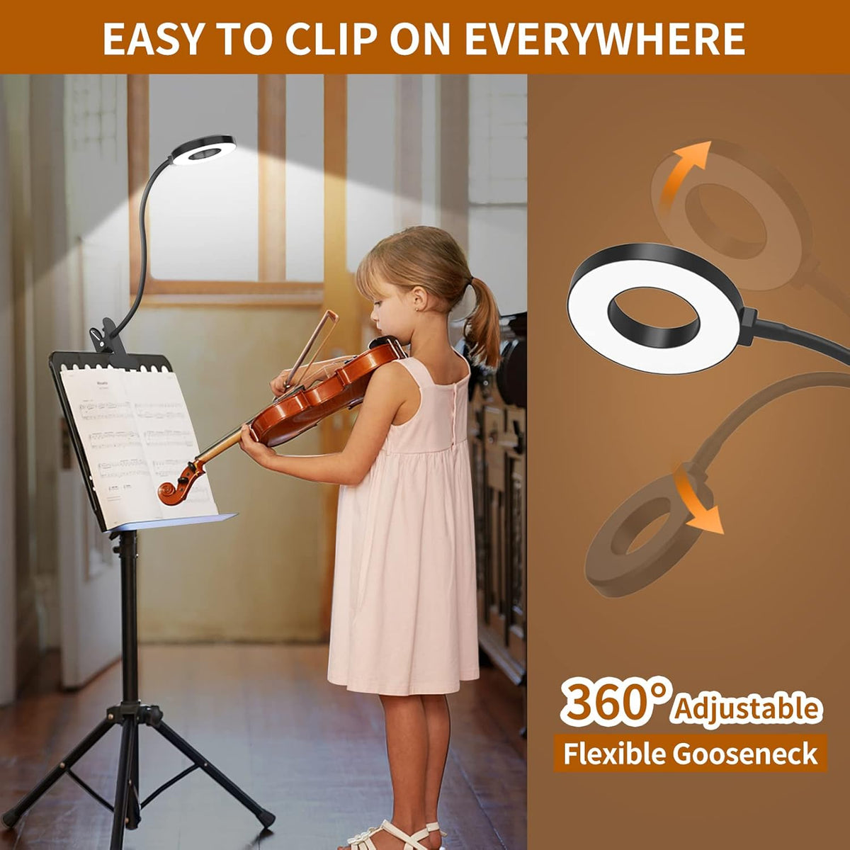 3 kleurmodi LED bureau klem lamp met flexibele gooseneck — afbeelding 81