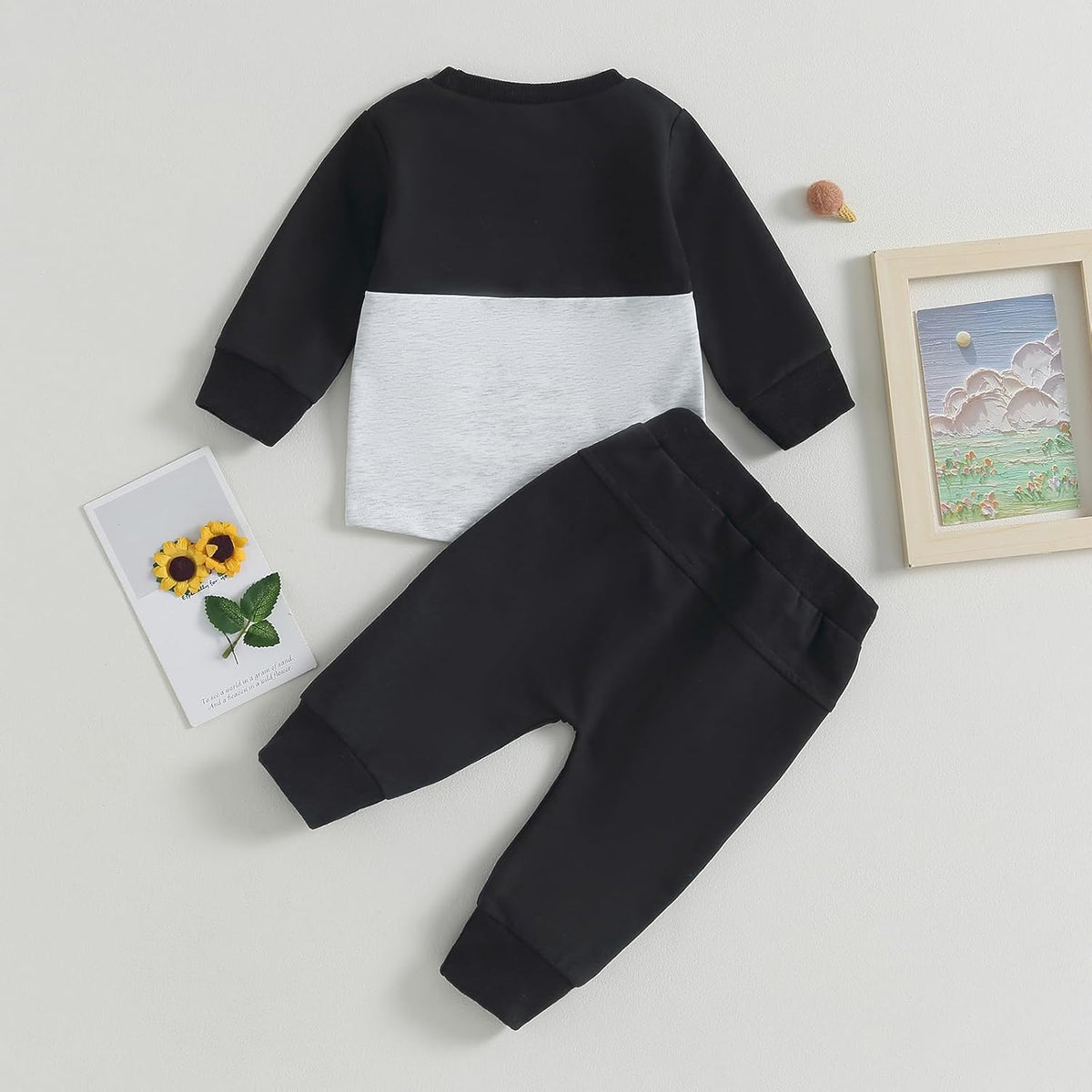 Baby jogger set winter – contrast sweatshirt en broek