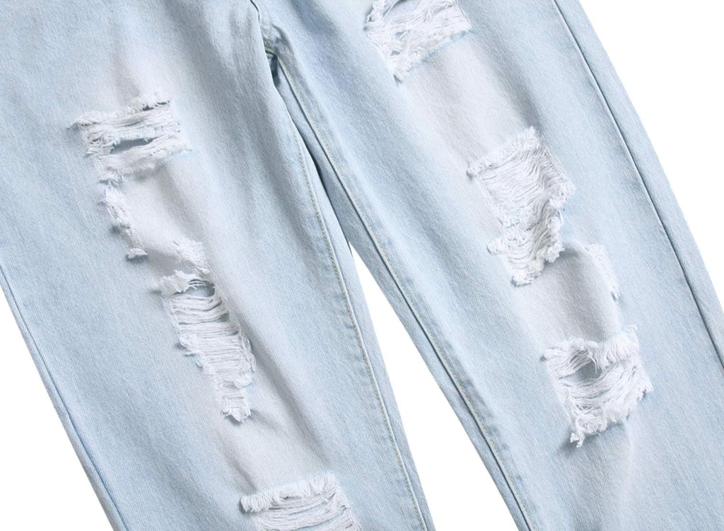 Heren slim-fit ripped jeans