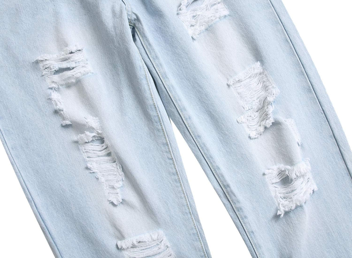 Heren slim-fit ripped jeans