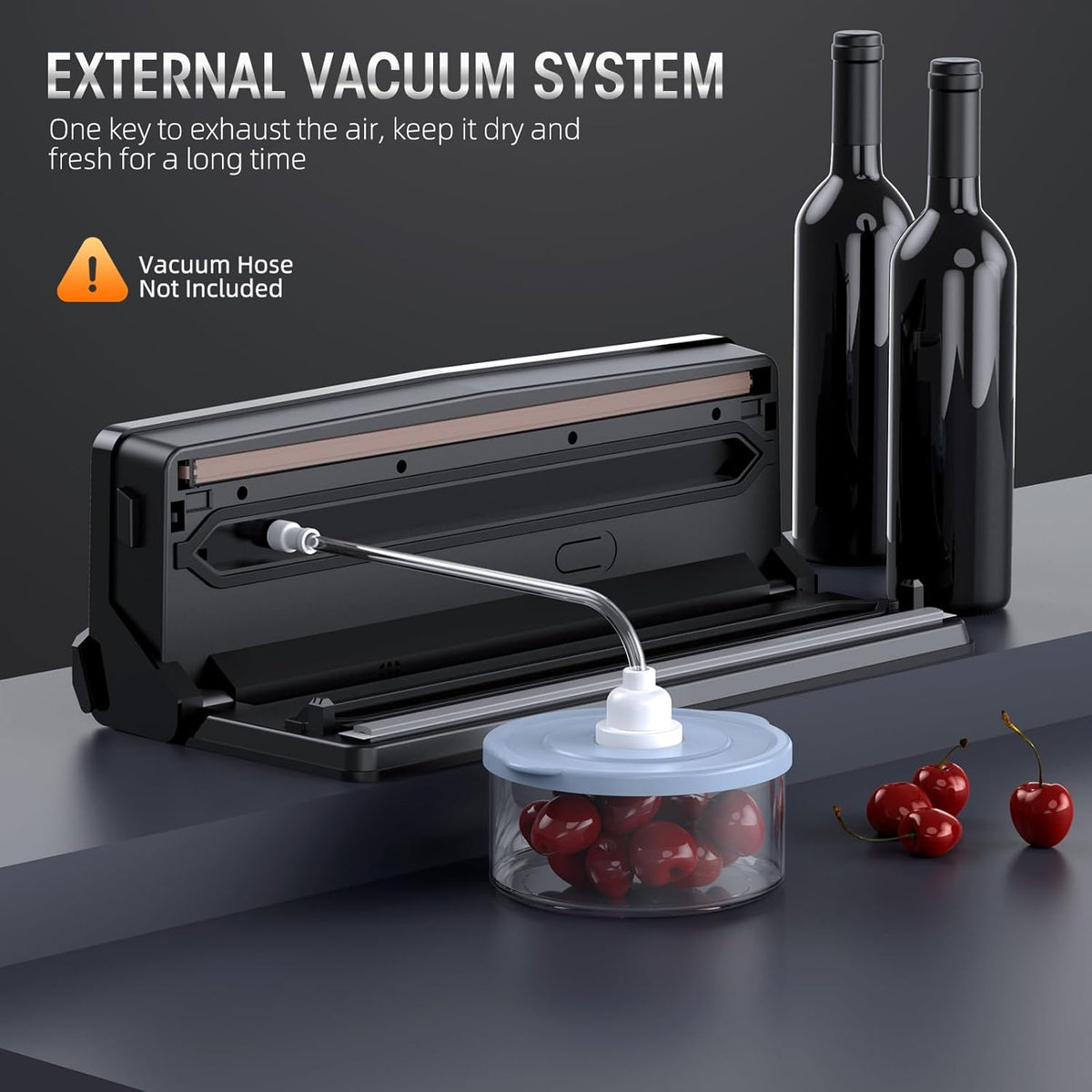 Vacumeermachine, 8-in-1, met ingebouwde snijder