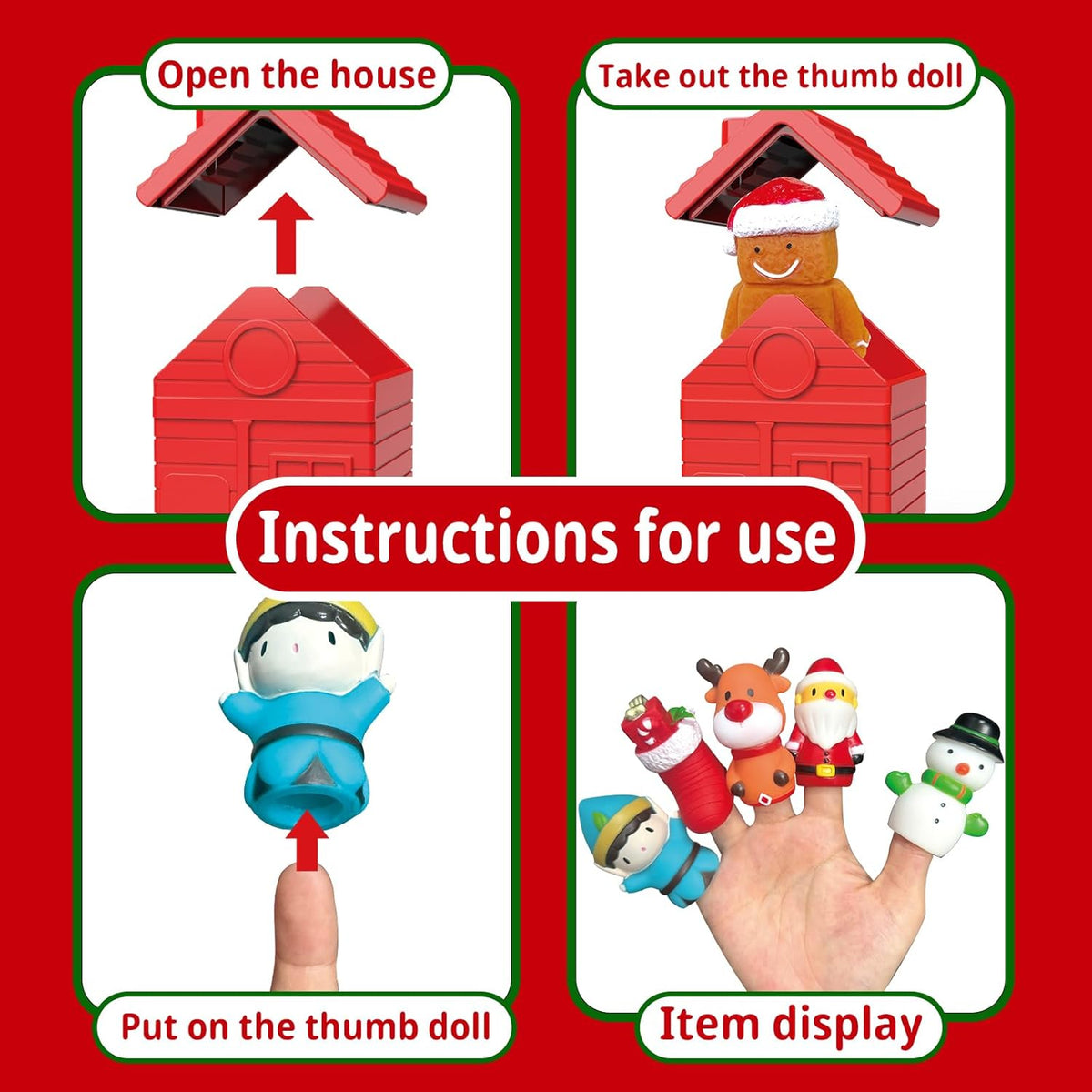 Kerst vingerpoppen set — afbeelding 8