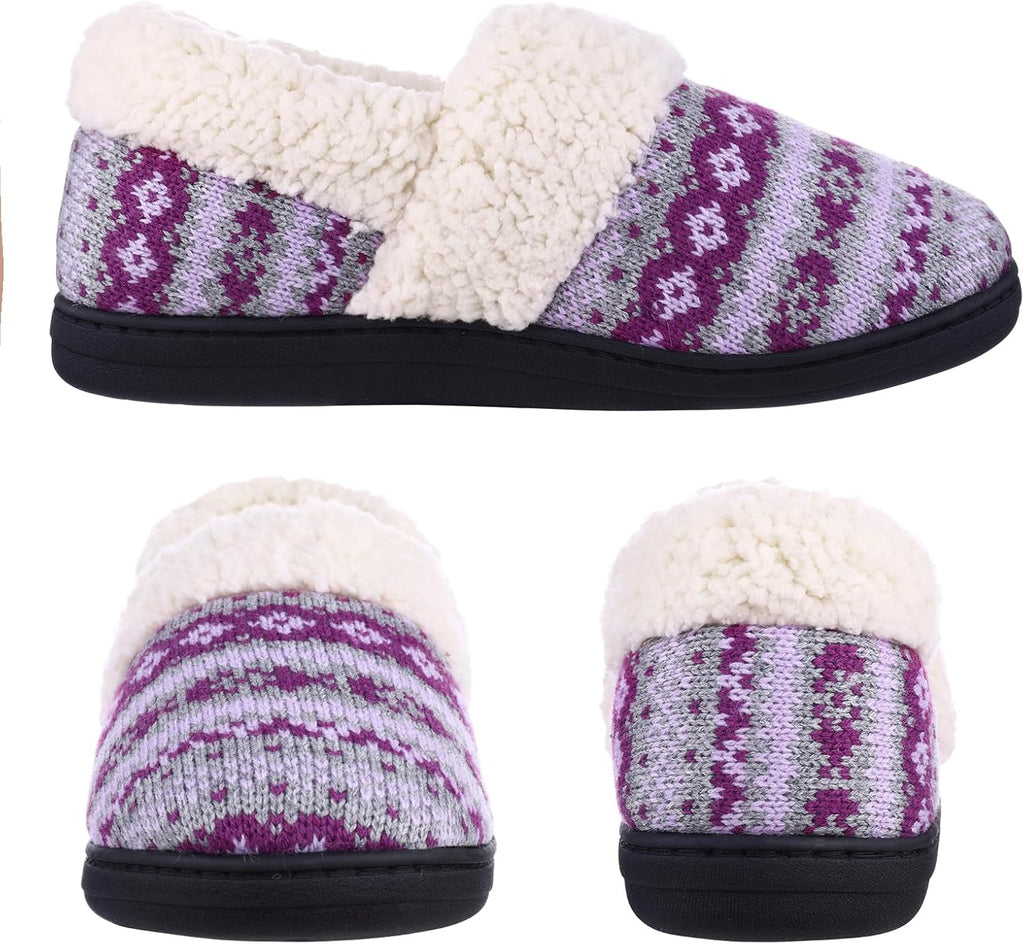 Winterse gebreide pantoffels