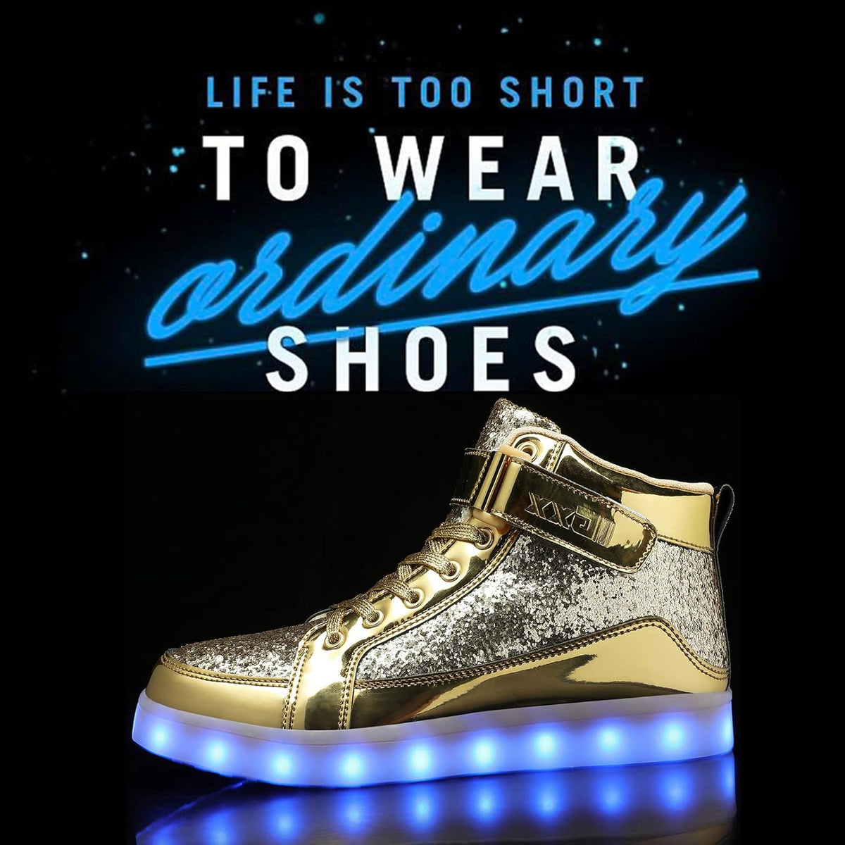 LED sneakers met oplaadbare verlichting