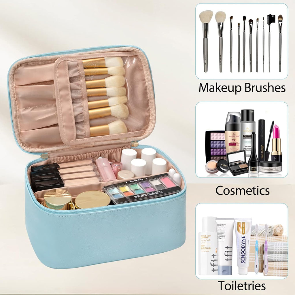 Reisvriendelijke make-up organizer, uitgerust met verdelers — afbeelding 1