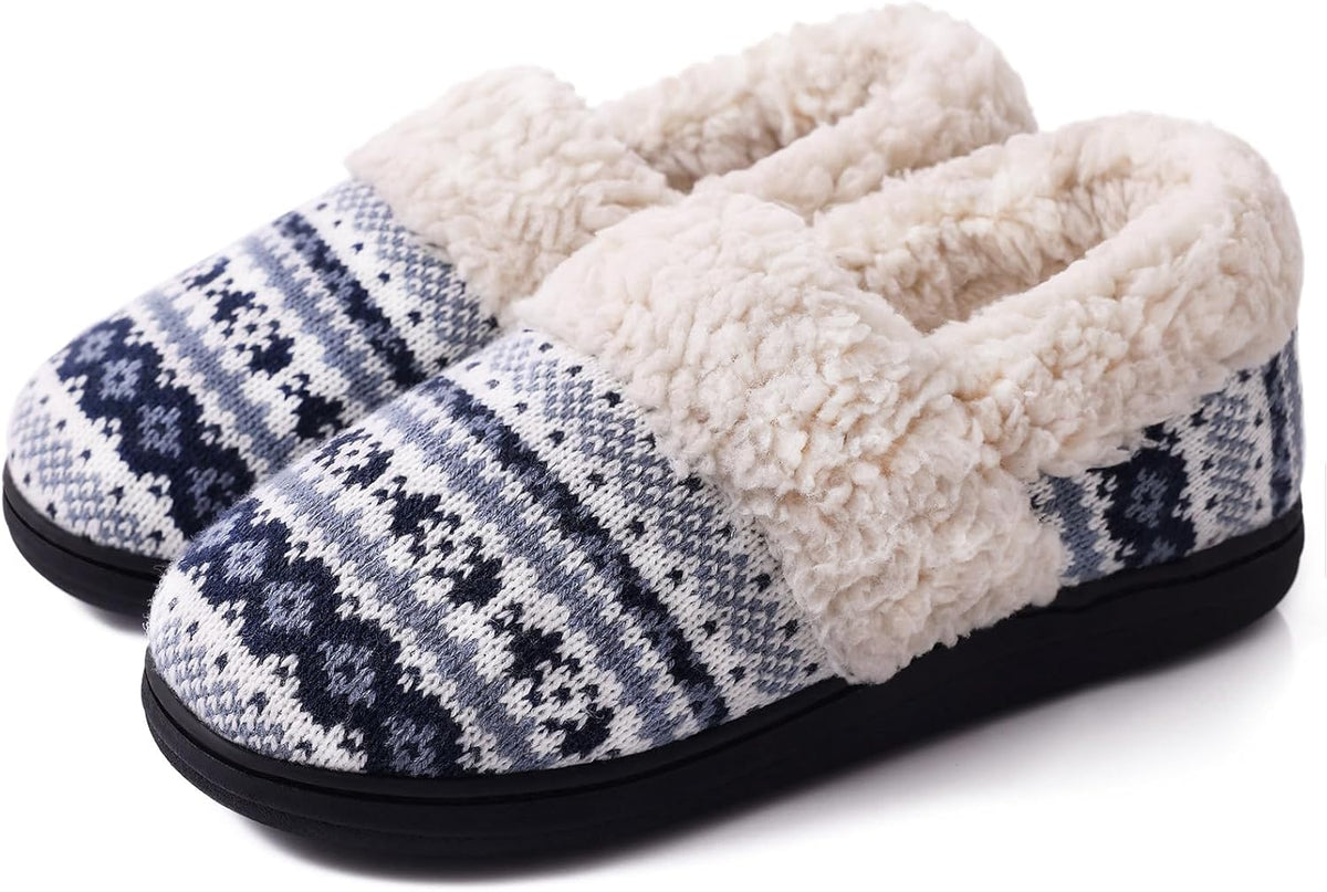 Winterse gebreide pantoffels