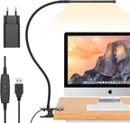 77 LED bureau klem lamp met USB voeding & flexibele gooseneck