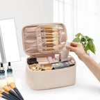 Reisvriendelijke make-up organizer, uitgerust met verdelers — afbeelding 6