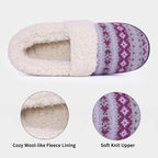 Winterse gebreide pantoffels