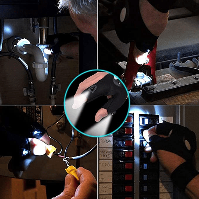 Werkhandschoenen met LED HandyLight