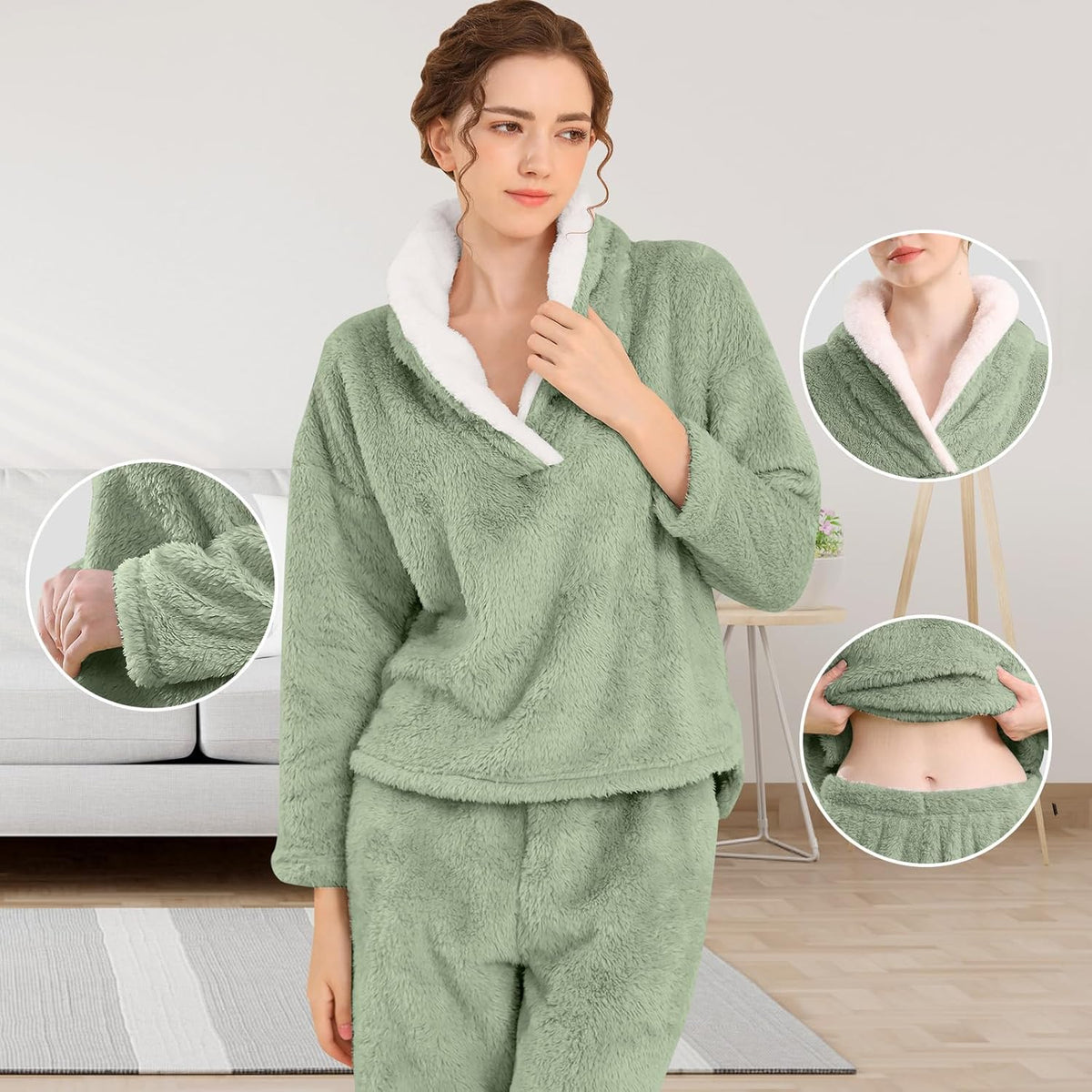 Fluffy Pyjama Set voor Dames