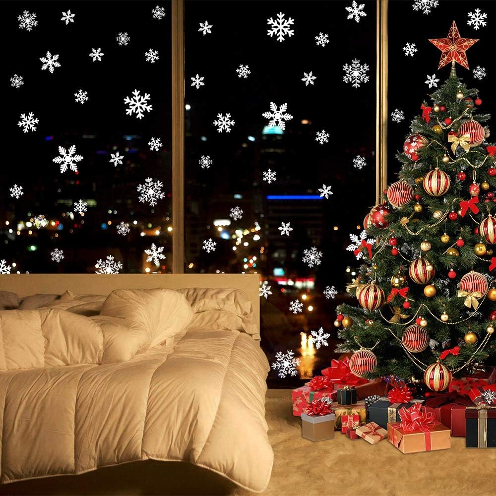 Sneeuwvlok kerst raamstickers