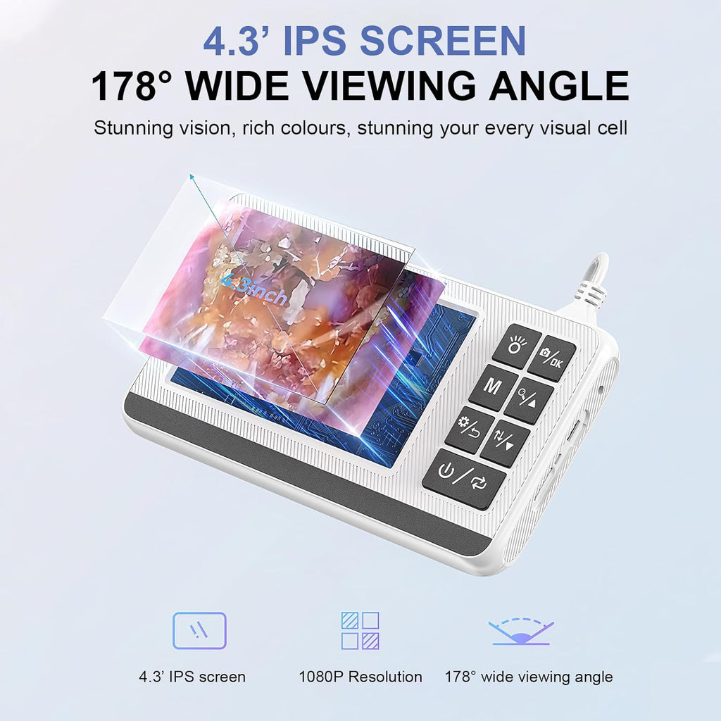 Otoscoop voor oorreiniging met 3,9mm camera en 4,3-Inch HD scherm