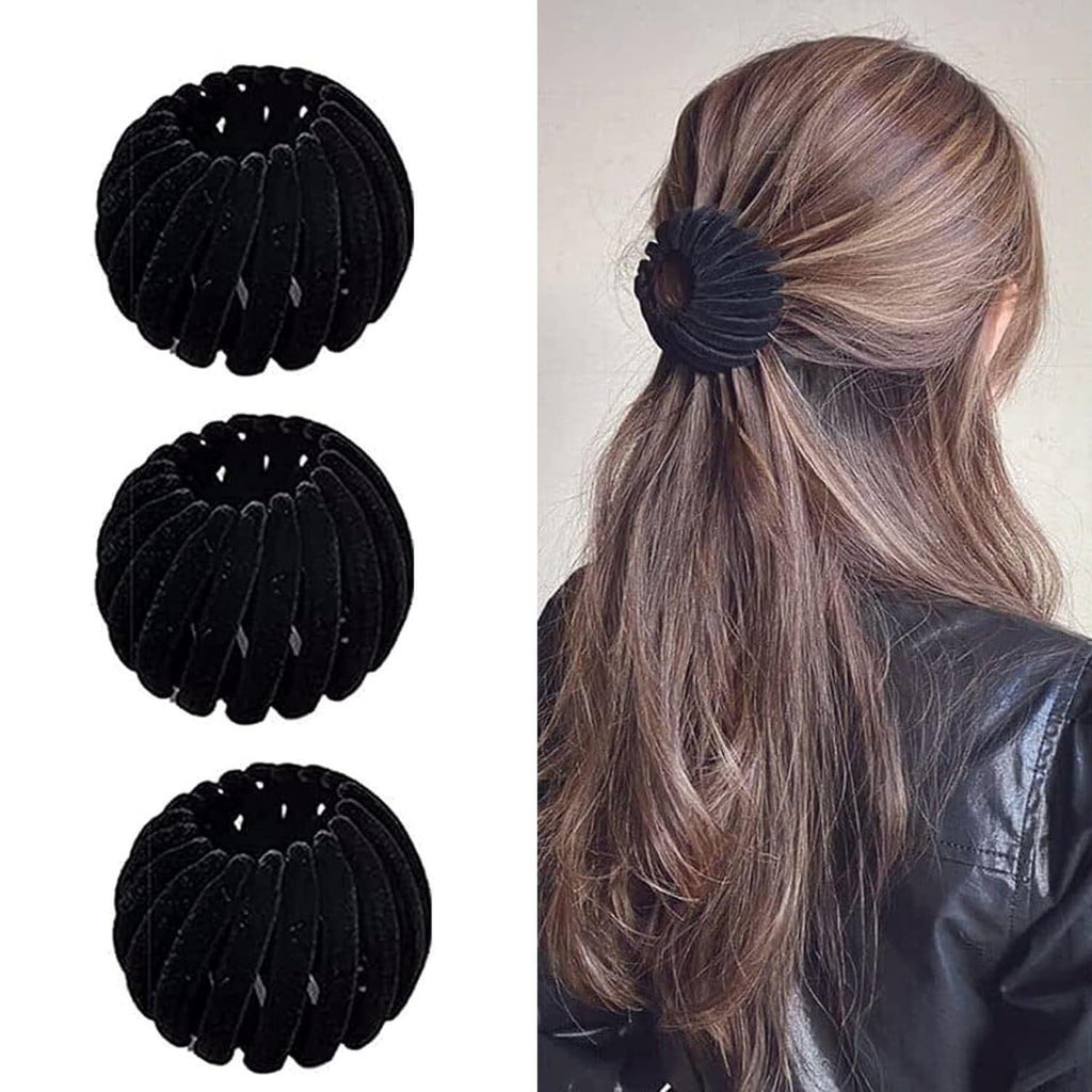Vogelnest haarclips - set van 3