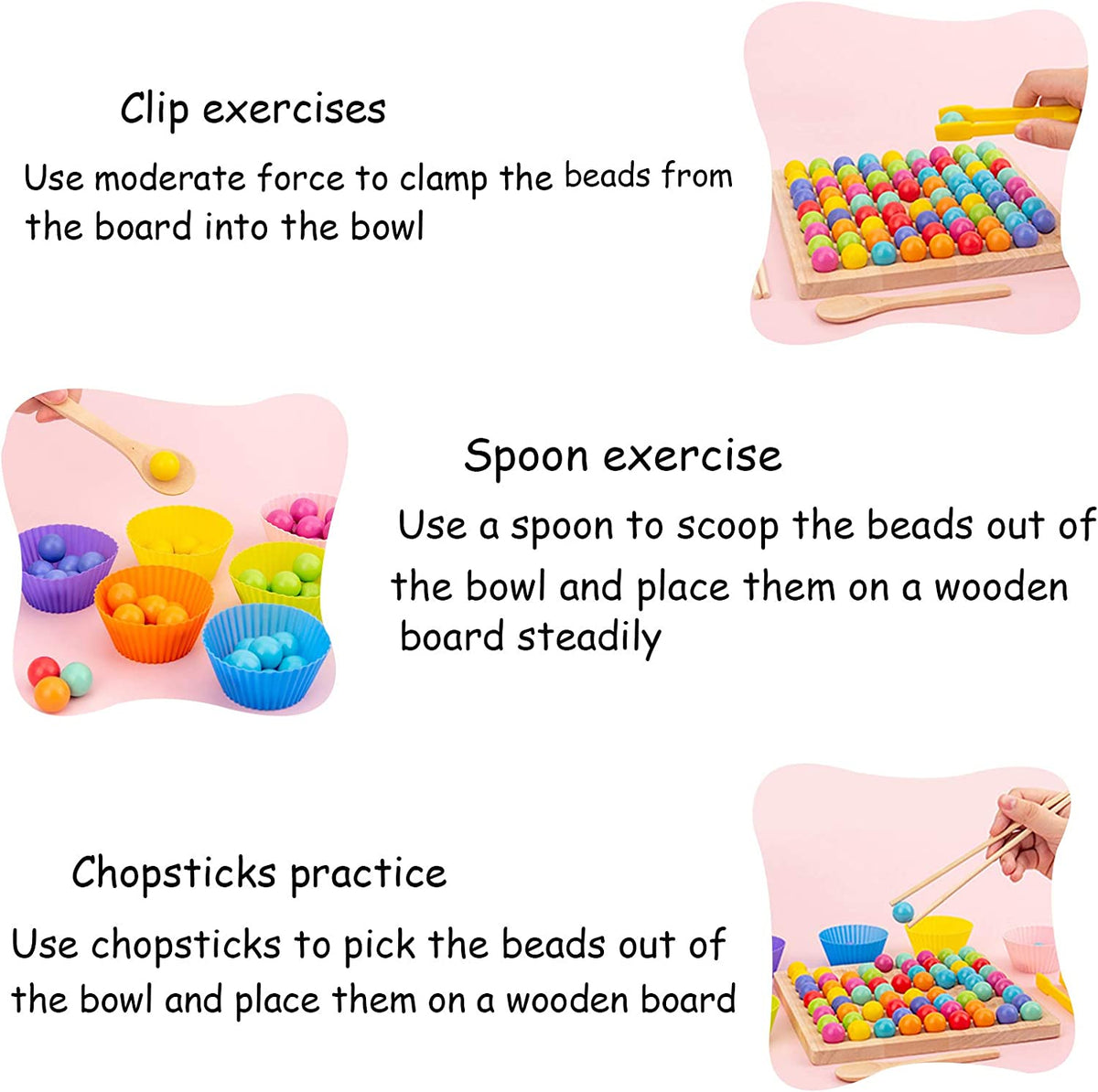 Montessori-logicaspel met kralen