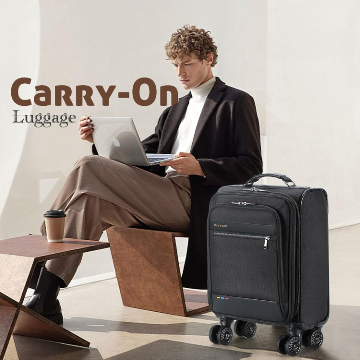 Uitbreidbare handbagage koffer met spinner wielen & laptopcompartiment