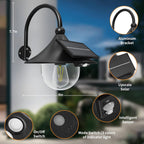 Zonnebeweging schuurwandlampen met 3 modi & gooseneck ontwerp (2 pack)