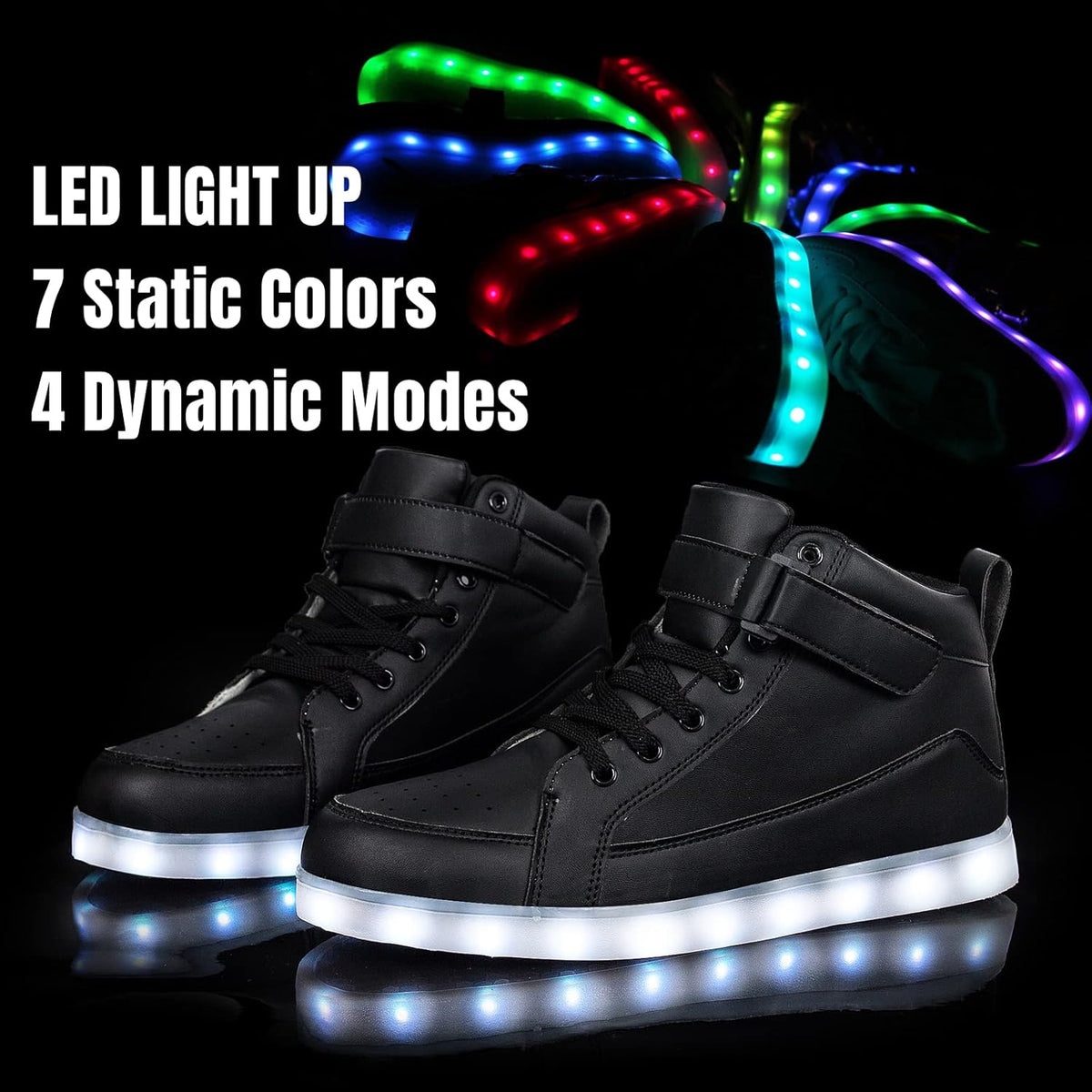 LED sneakers met oplaadbare verlichting