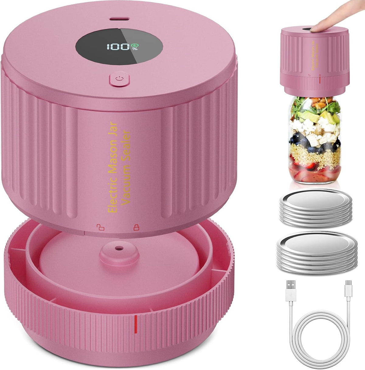 Elektrische vacumeerset voor Mason Jars
