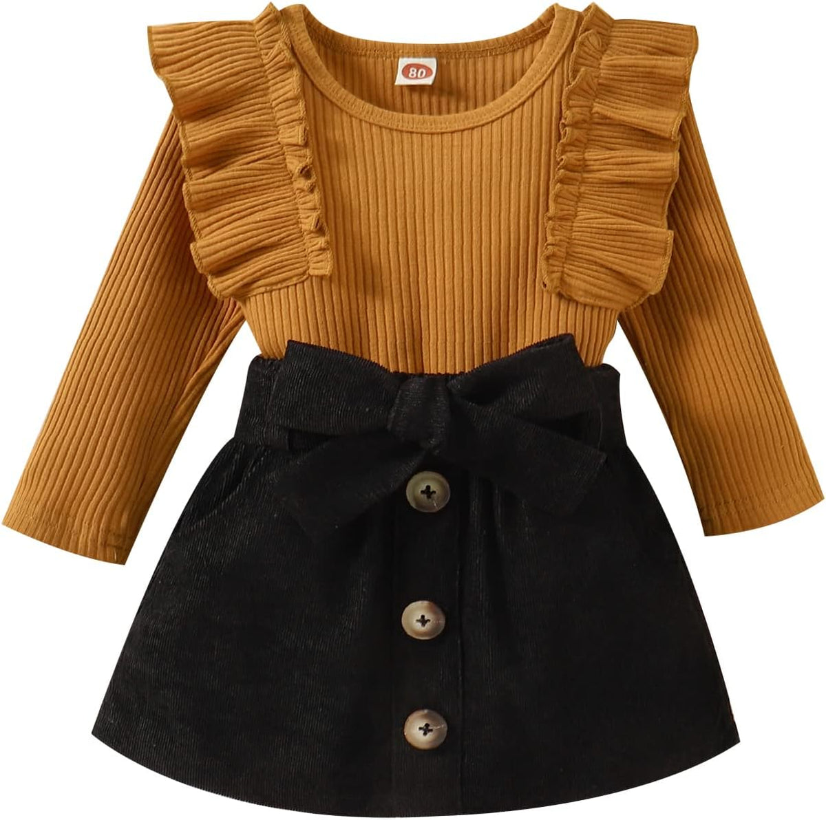 Baby winterset – gebreide coltrui en rokjesset