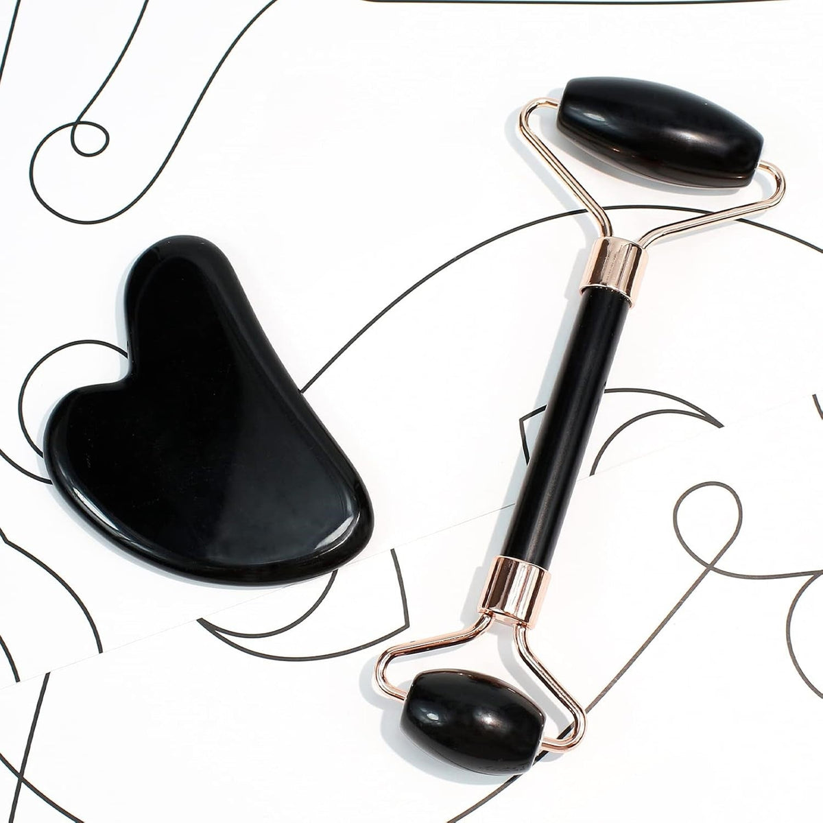 Gua-sha- en jaderollerset Instant Glow