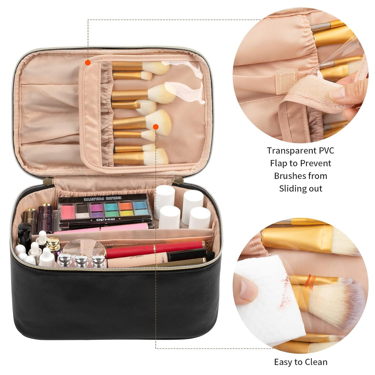 Reisvriendelijke make-up organizer, uitgerust met verdelers — afbeelding 22