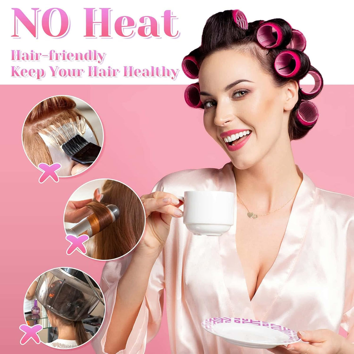Zelfklevende haarrollen set