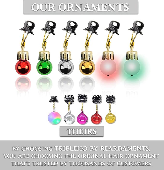 16-delige verlichte kerst haarsieraden