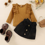 Baby winterset – gebreide coltrui en rokjesset