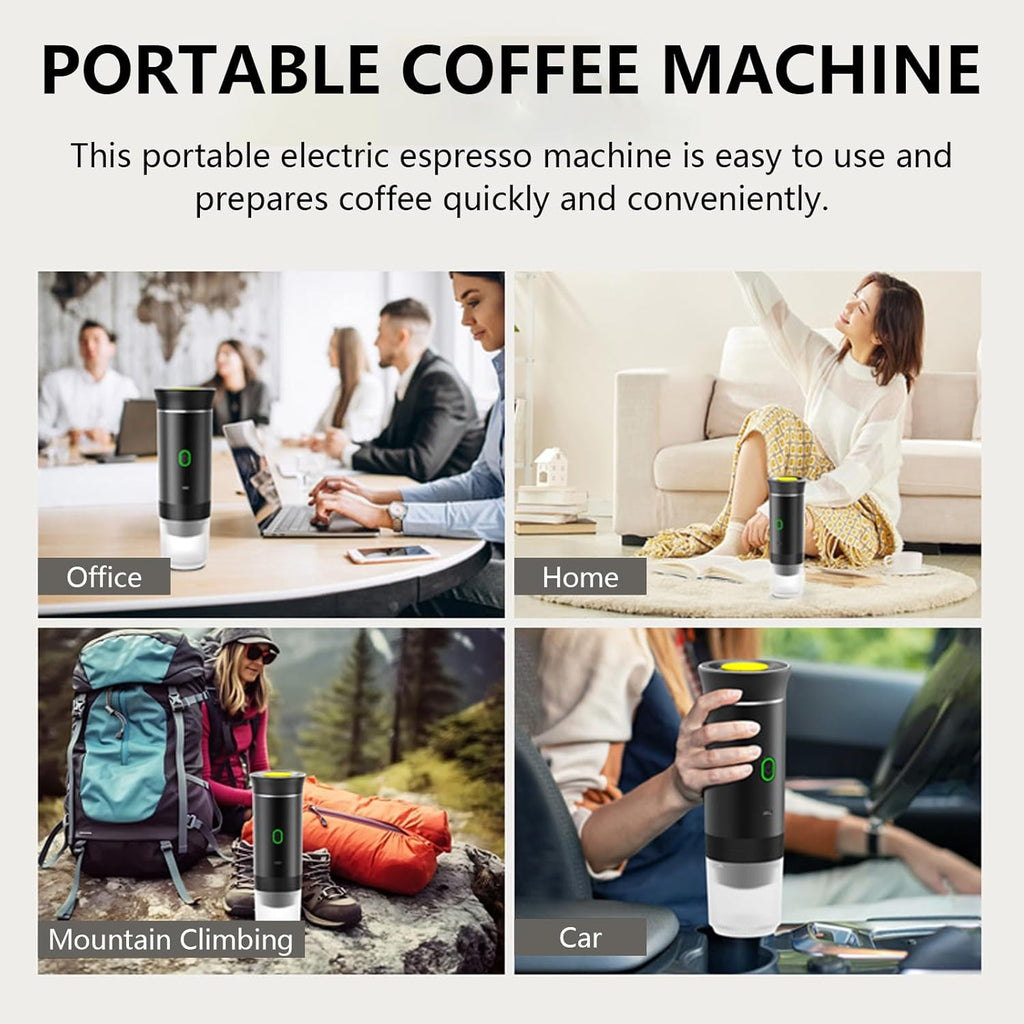 Draagbare 3-in-1 espresso koffiemaker met oplaadbare batterij