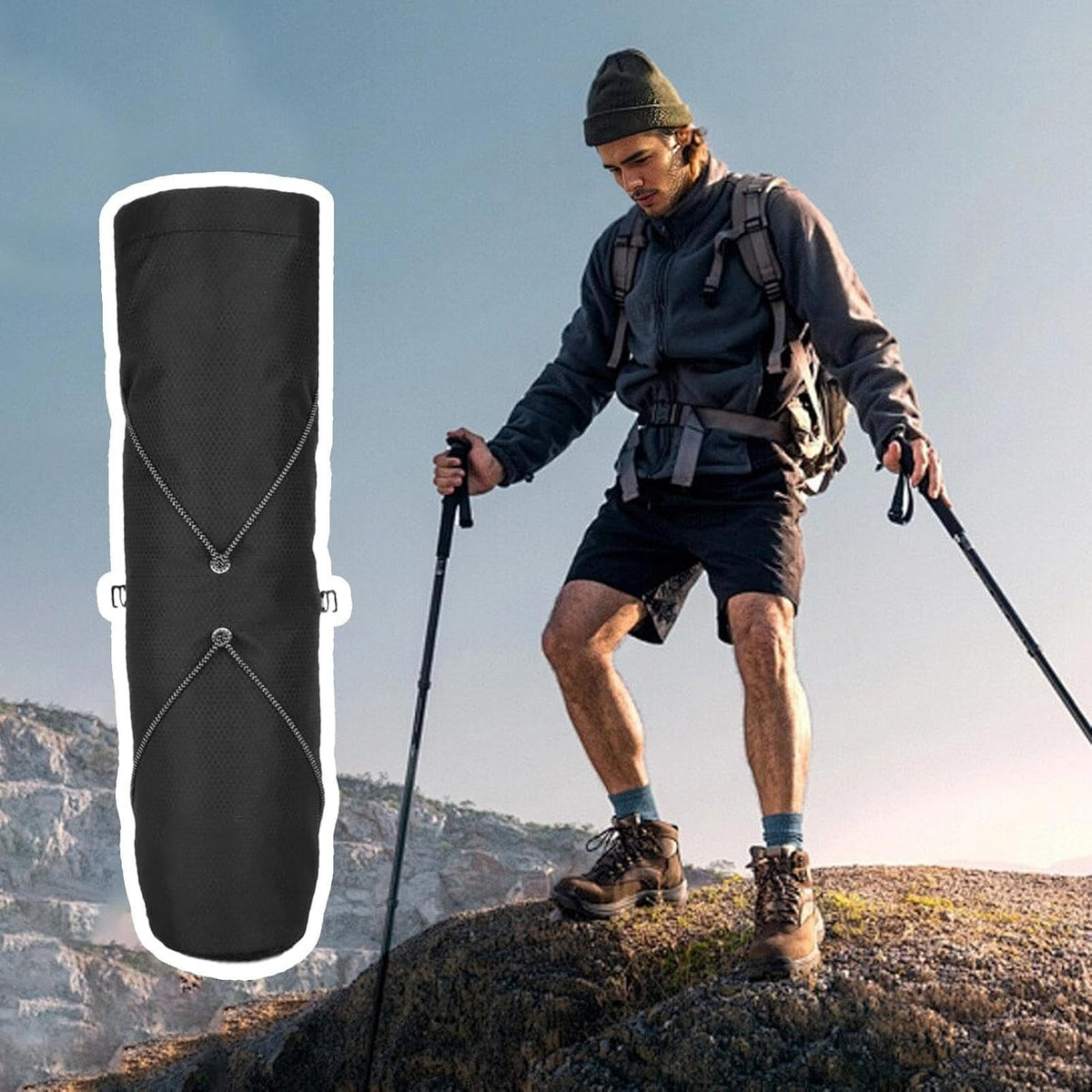 Lichtgewicht trekkingstok quiver tas