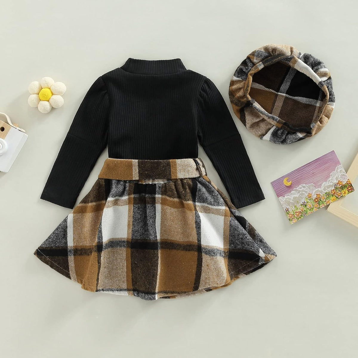 Baby winterset – gebreide coltrui en rokjesset