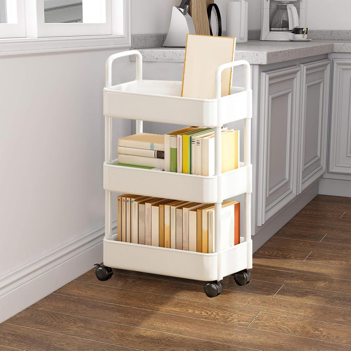 Rollende utility kar met wielen & handvat