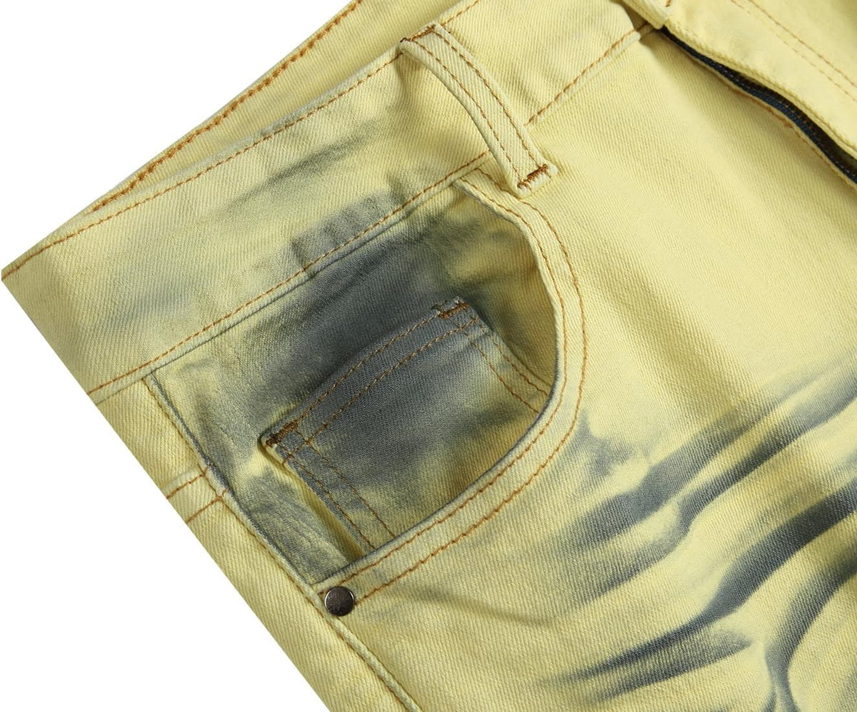 Heren slim-fit ripped jeans
