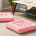Grote ribfluwelen meditatiekussens, set van 2