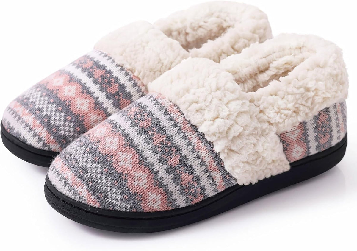 Winterse gebreide pantoffels