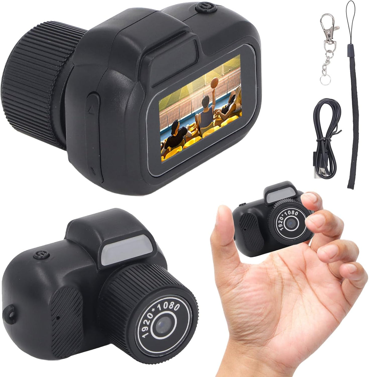 Mini digitale camera 1080P kleuren scherm en 100 minuten batterij