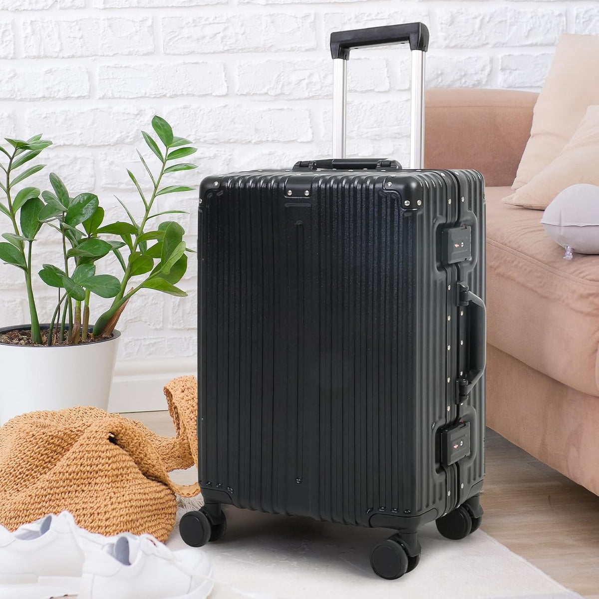 Aluminium frame handbagagekoffer met TSA-slot & stille wielen – materiaal: Vliegtuigkwaliteit aluminium frame — afbeelding 16