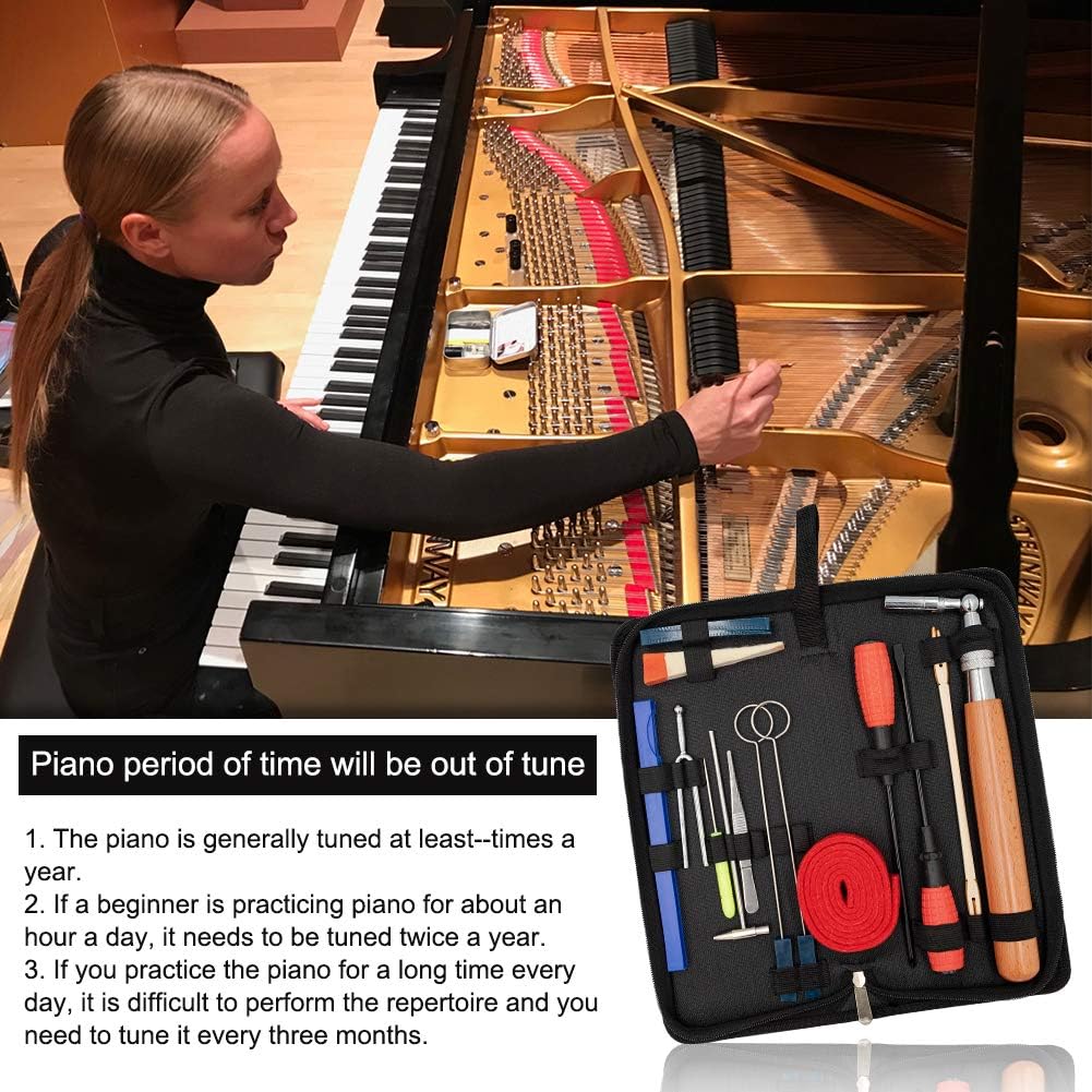 Professionele 16-delige piano stemset met opbergtas