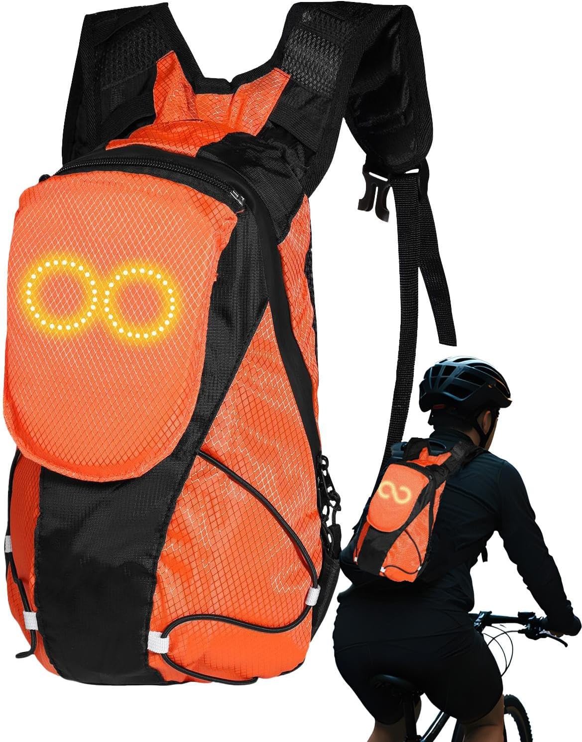 LED motorfietsrugzak – luminescente veiligheidstas voor buiten- en nachtfietsen
