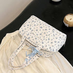 Bow duffle bag – grote canvas weekendtas met lintenaccent