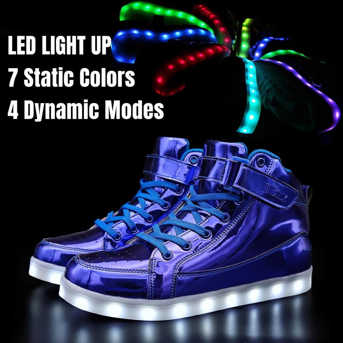 LED sneakers met oplaadbare verlichting