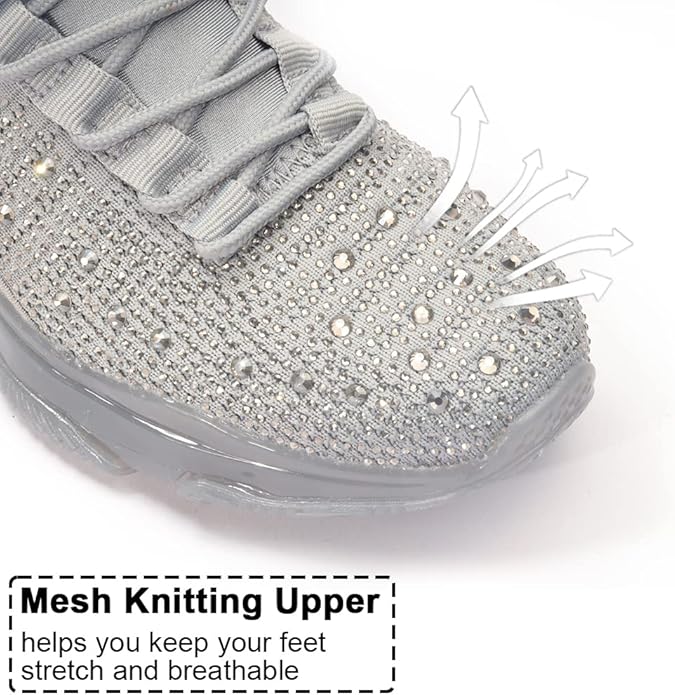 Sprankelende rhinestone slip-on sneakers