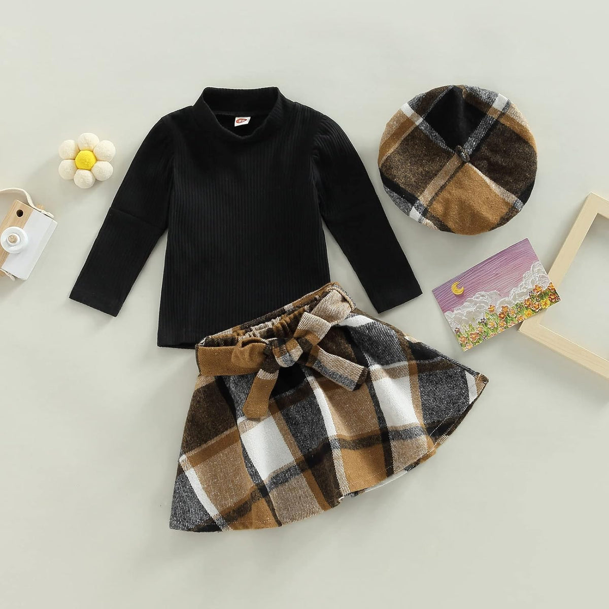Baby winterset – gebreide coltrui en rokjesset