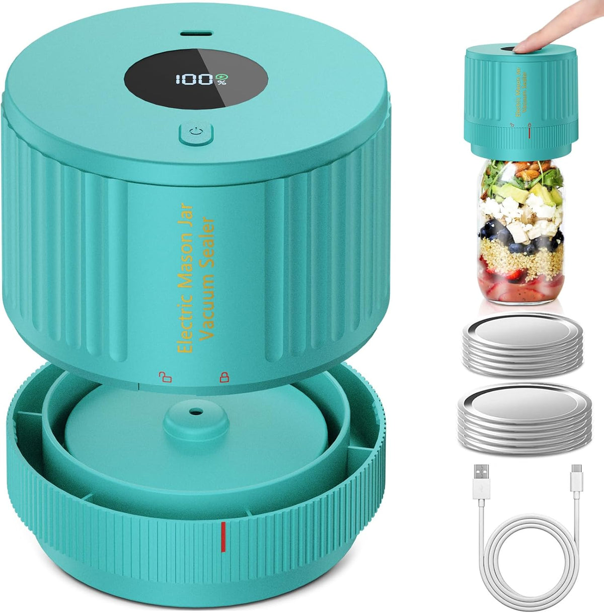 Elektrische vacumeerset voor Mason Jars