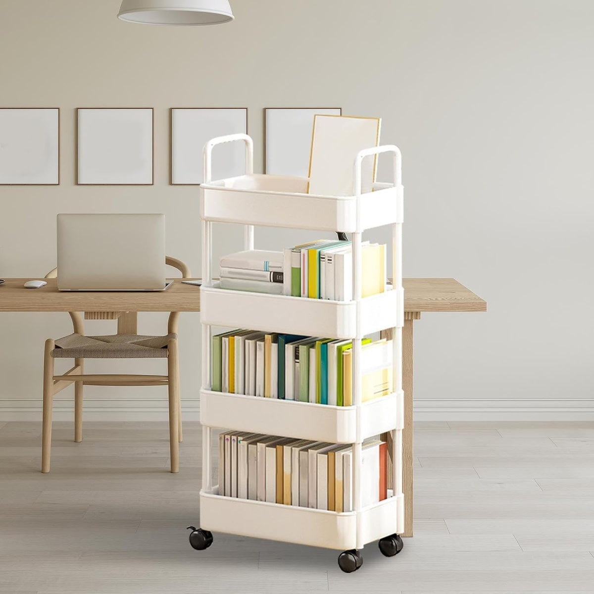 Rollende utility kar met wielen & handvat