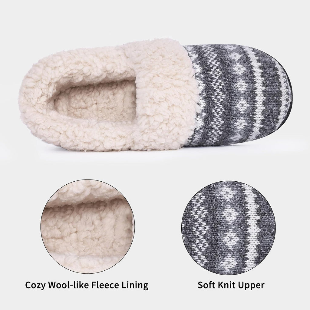 Winterse gebreide pantoffels