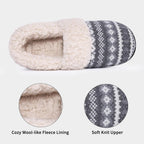 Winterse gebreide pantoffels