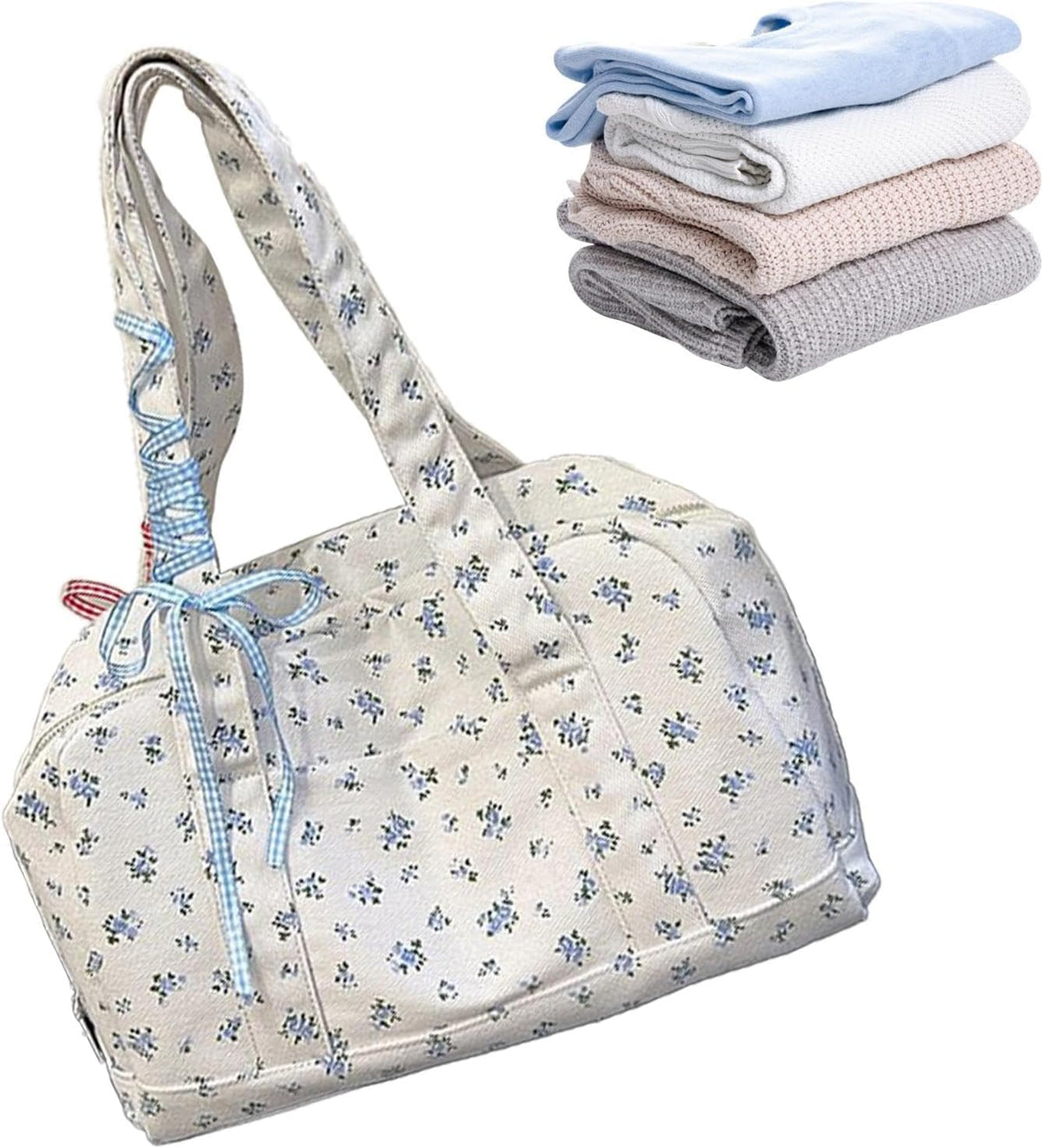 Bow duffle bag – grote canvas weekendtas met lintenaccent