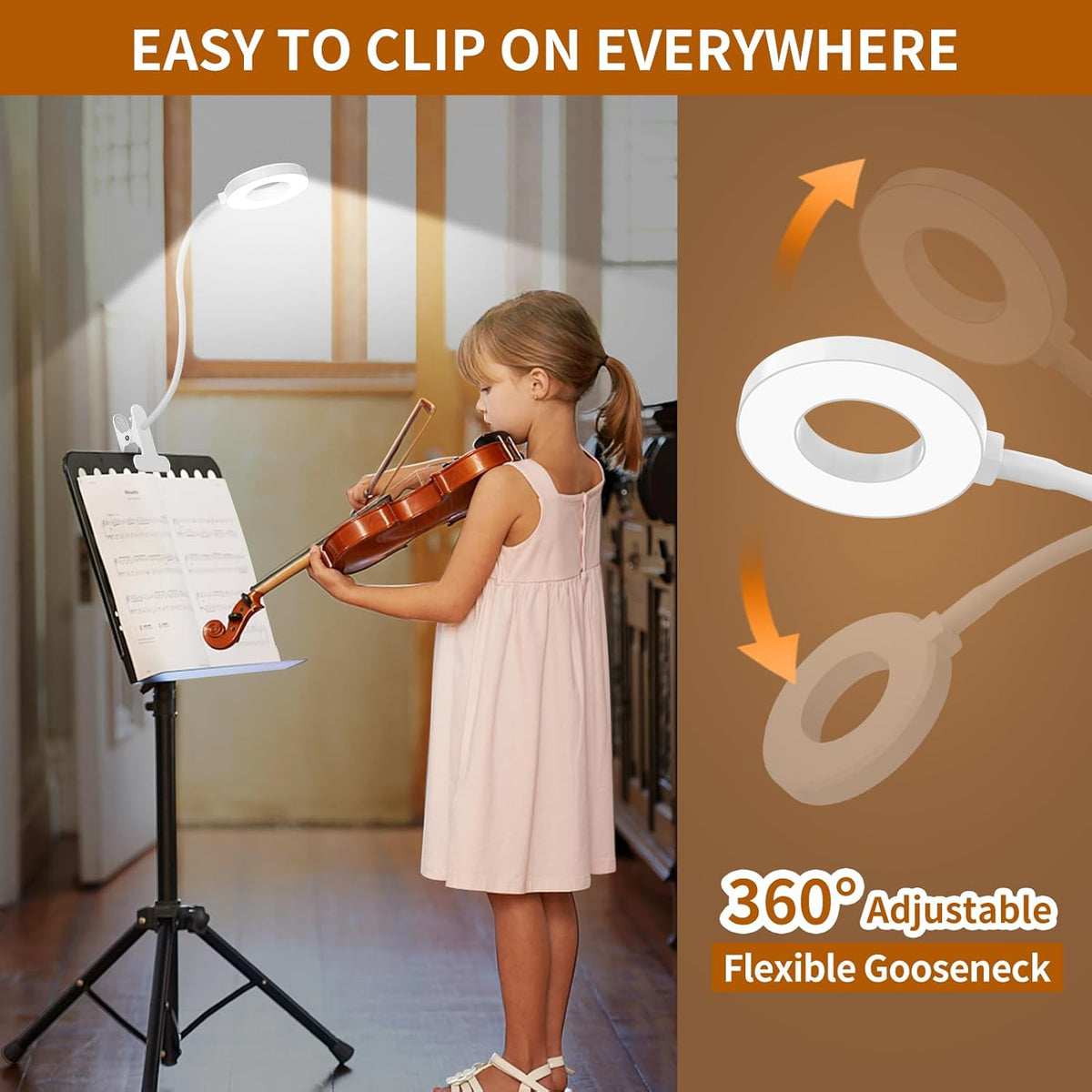 3 kleurmodi LED bureau klem lamp met flexibele gooseneck — afbeelding 69